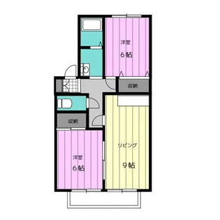 櫛田ハイツ【2階】の間取り