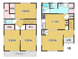 東京都江戸川区北小岩1【一戸建】の間取り