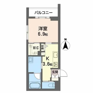 ロイヤルグランコート虎丸【1階】の間取り