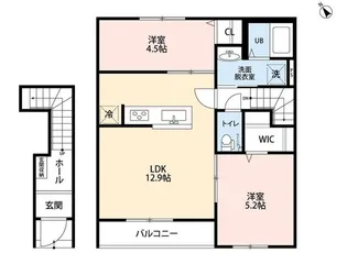 リーブルファイン相模原中央区中央【2階】の間取り