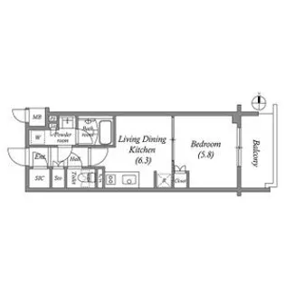 愛知県名古屋市中村区亀島1【マンション】の間取り