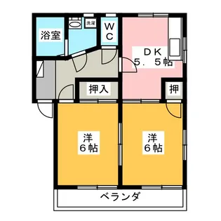 フレグランス横内A【2階】の間取り