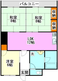 ロイヤル田川【2階】の間取り