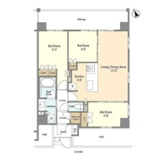 サムティレジデンス藤が丘【2階】の間取り