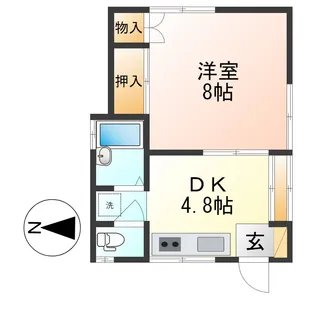 フラット英翠【1階】の間取り