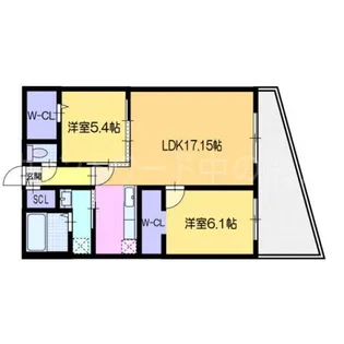 ヴォヤージュ菊水【1階】の間取り