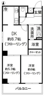 クリダイマンションx【4階】の間取り
