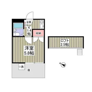 ルフィ東川口【1階】の間取り