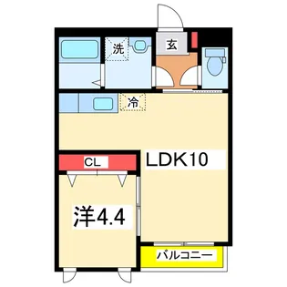 レデス川岸【2階】の間取り