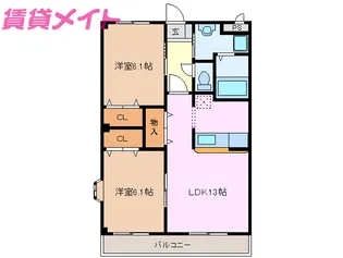 ステラ川越【2階】の間取り