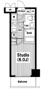 グランド・ガーラ南麻布【6階】の間取り