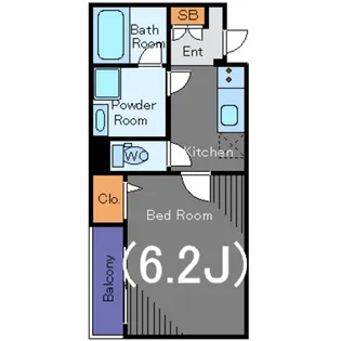 スカイコート渋谷北参道【5階】の間取り
