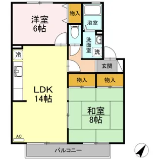 ルミエール倉本【1階】の間取り