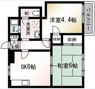 コロンバインプラザA棟【1階】の間取り