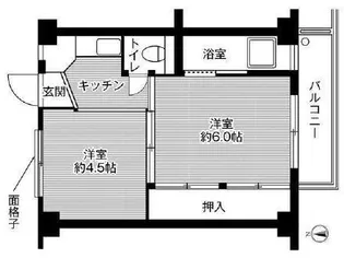 ビレッジハウス仁井田3号棟【1階】の間取り