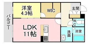 シャーメゾン優蒼の杜 壱番館【3階】の間取り