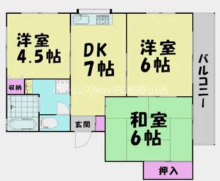 メロディーしみず【1階】の間取り