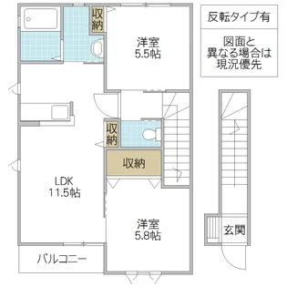 フレグランス・ユリ【2階】の間取り
