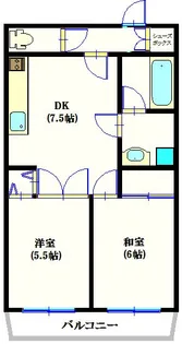 イーストヴィレッジ【1階】の間取り