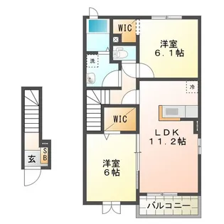エクシブ 2【2階】の間取り
