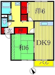 ロイヤルガーデン若柴B【1階】の間取り