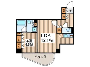 ドゥーエ五反田【7階】の間取り