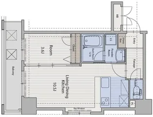 アクタス大橋ステーションタワー【8階】の間取り