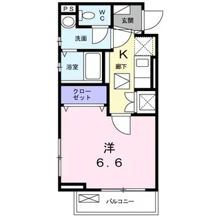ボヌール深沢【1階】の間取り