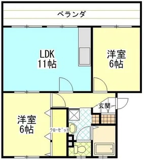 ポプラヶ丘コープ8号棟【3階】の間取り