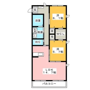 Glanz B棟【1階】の間取り