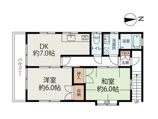 春日部南アパート【2階】の間取り
