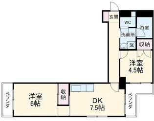 レヴァンテ岐阜【4階】の間取り