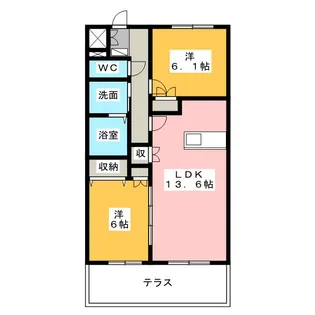 コンフォールA【1階】の間取り