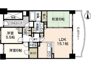 プルミエールA.CITY【5階】の間取り