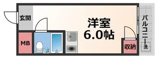 ベルハイム俊徳道【1階】の間取り