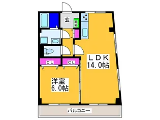 浅野マンション【4階】の間取り