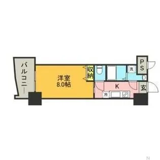 ロイヤル博多駅前【11階】の間取り