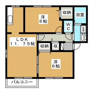 フロレアール【2階】の間取り
