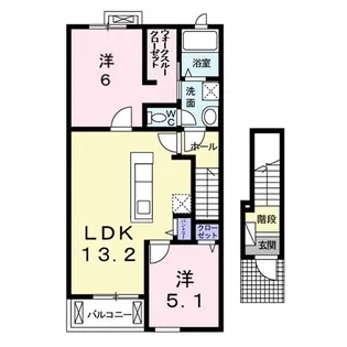 プティ・フィオーレ【2階】の間取り