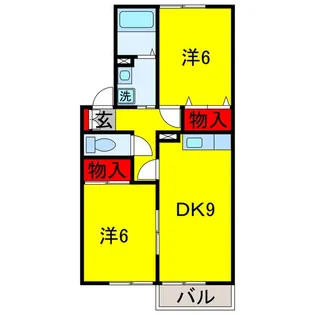 グリーンパーク白旗A・B【1階】の間取り