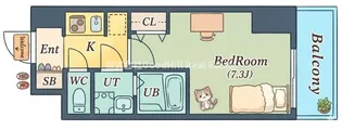 S-RESIDENCE新大阪WEST【6階】の間取り