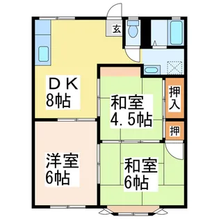 沢ハイツ【1階】の間取り