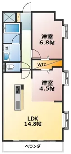 サンコート21【4階】の間取り