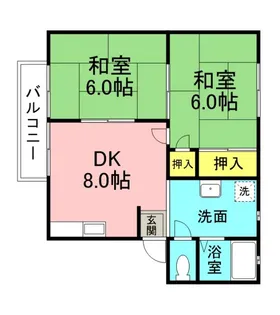 パナハイツ東雲【2階】の間取り