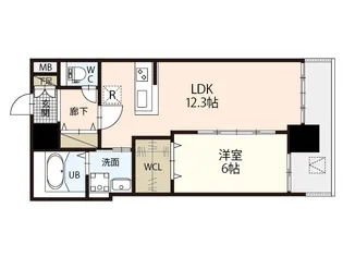 Albero Grande 城北【12階】の間取り