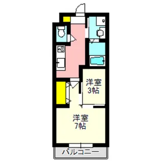 マンション中居II【1階】の間取り