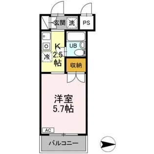ジュネス西生田【5階】の間取り