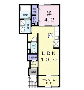 ラウレアC【1階】の間取り