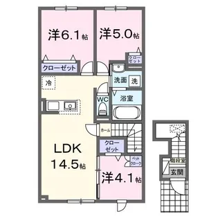 La Briller(ラブリエ【2階】の間取り