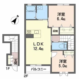 ヴィアソーレ D棟【2階】の間取り